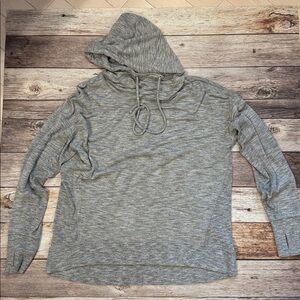 Athleta Heather Gray Hooded Pullover
